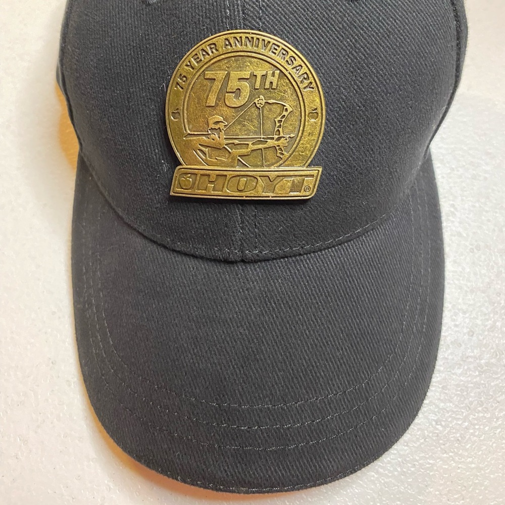 Hoyt Archery 75th Anniversary emblem black hat